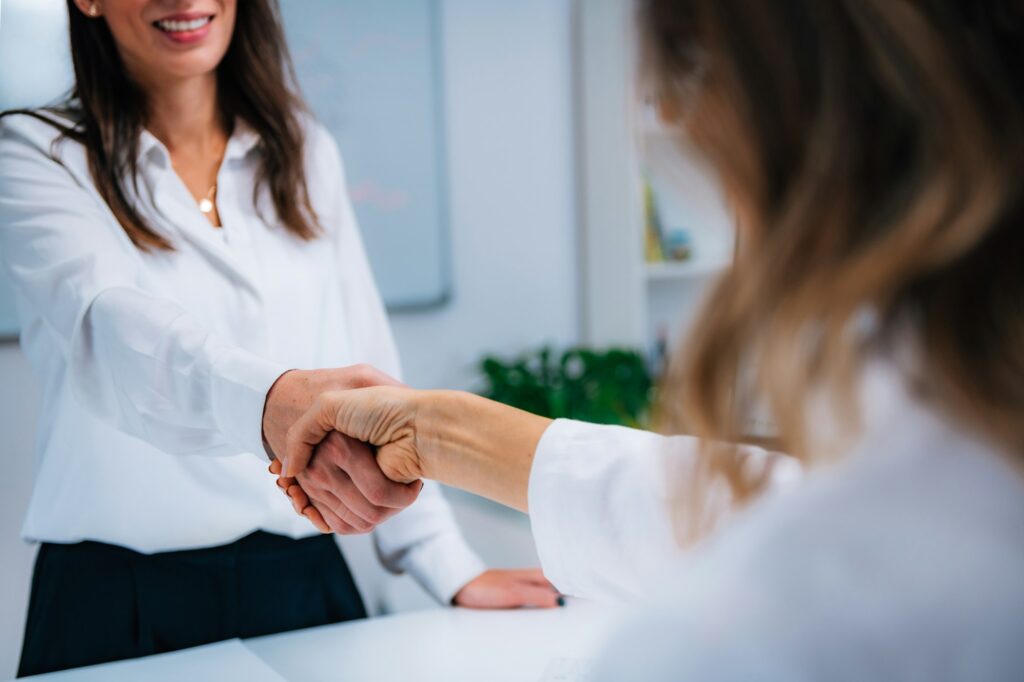 Handshake After Signing Health Insurance Form